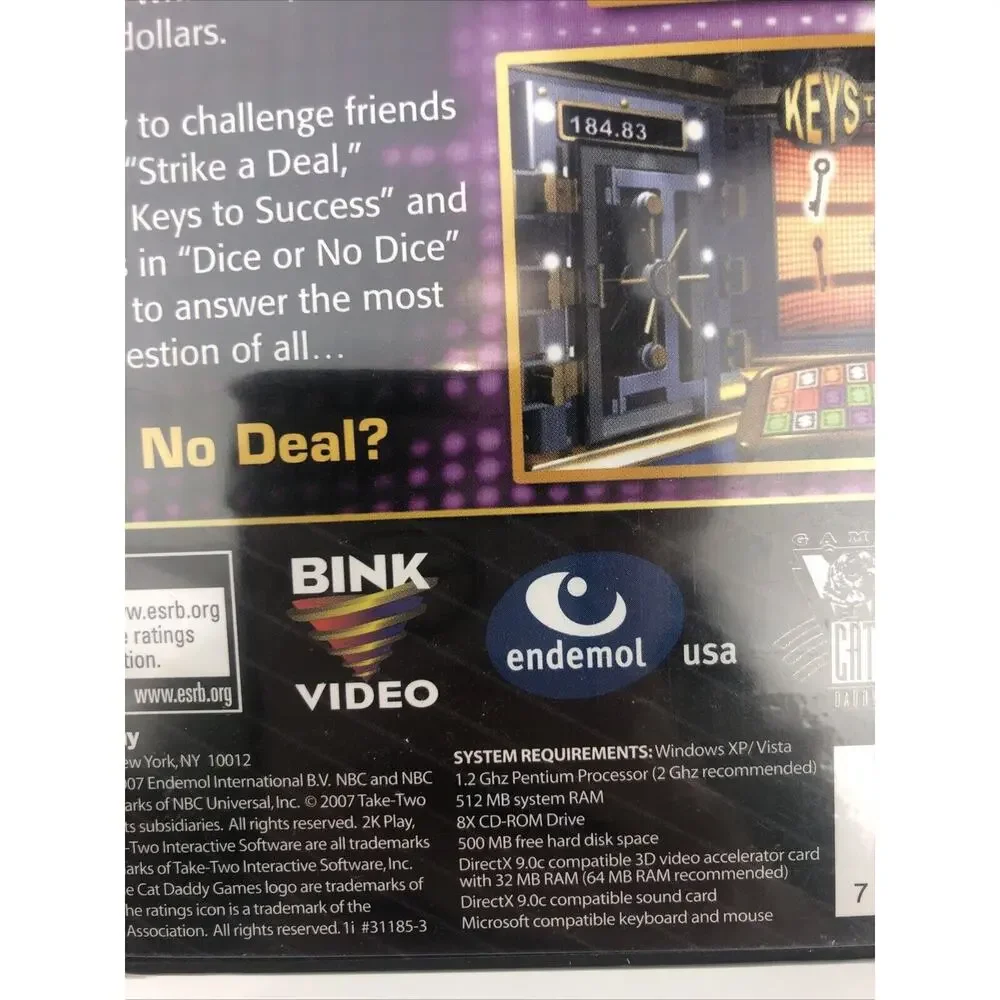 Deal or No‎ Deal PC Games Secret Vault Games PC Windows XP/Vista Howie Mandel
